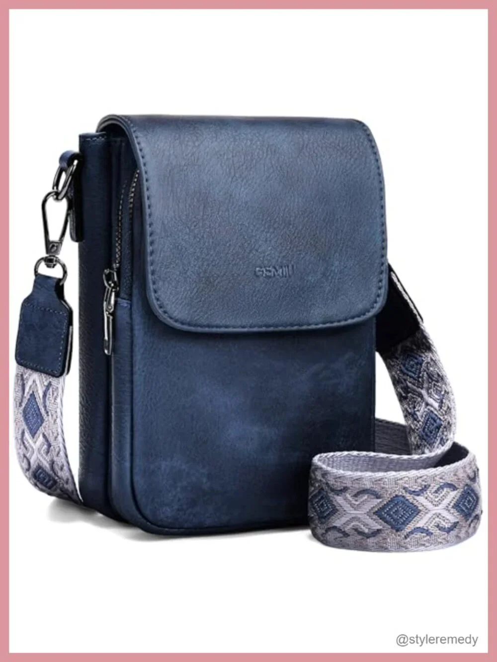 Soft Vegan Leather Crossbody Phone Purse with Compartments
